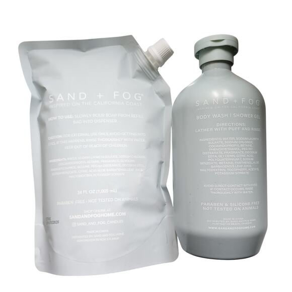 Sand + Fog California Beach House Hand Soap Refill & Shower Gel Bundle - Picture 2 of 2